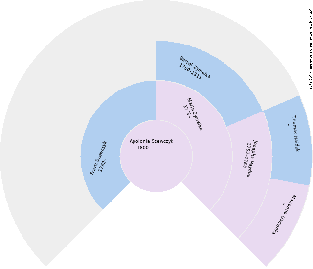 Fächerdiagramm von Apolonia Szewczyk