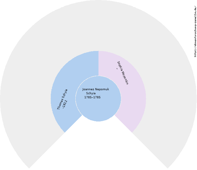 Fächerdiagramm von Joannes Nepomuk Schyia
