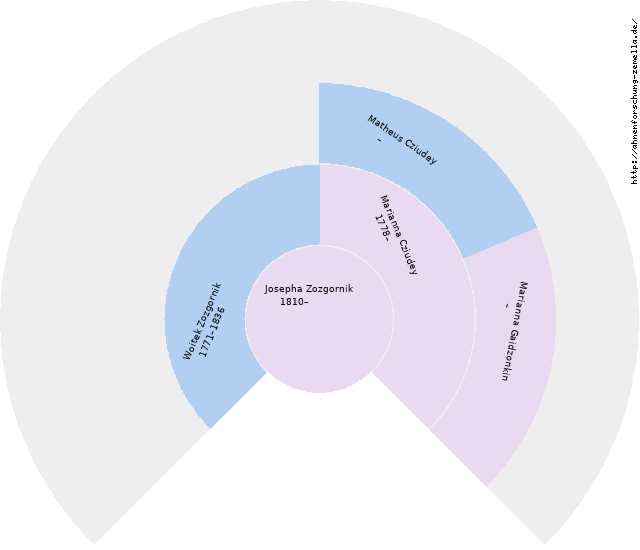 Fächerdiagramm von Josepha Zozgornik