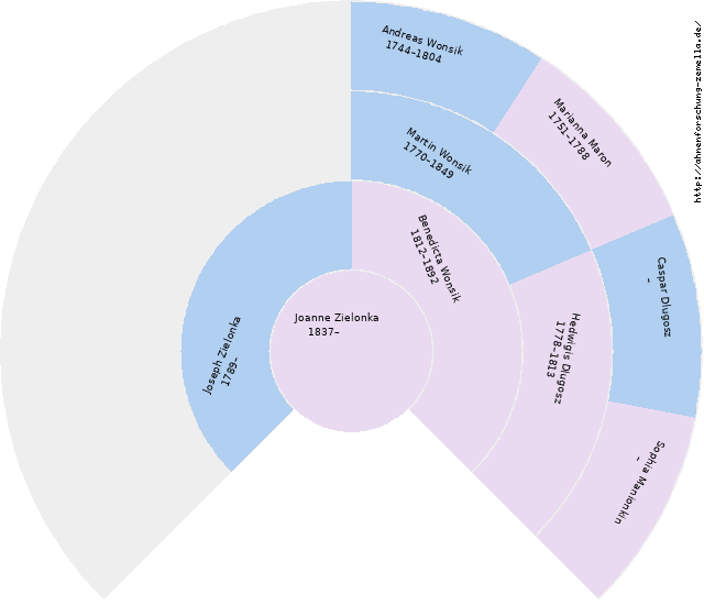 Fächerdiagramm von Joanne Zielonka