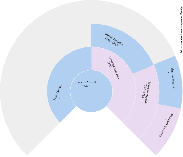 Fächerdiagramm von Lorenz Czornik