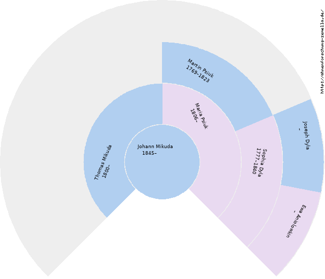 Fächerdiagramm von Johann Mikuda