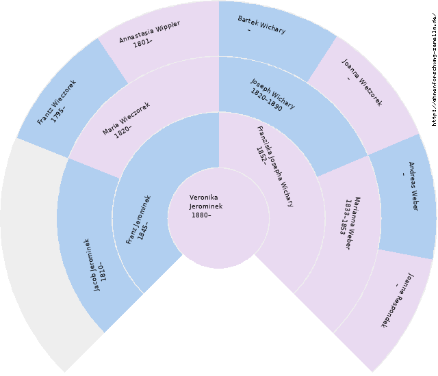 Fächerdiagramm von Veronika Jerominek