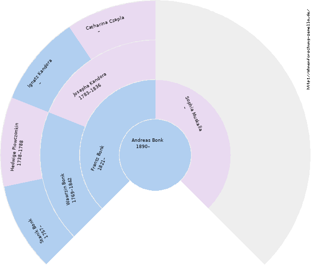 Fächerdiagramm von Andreas Bonk