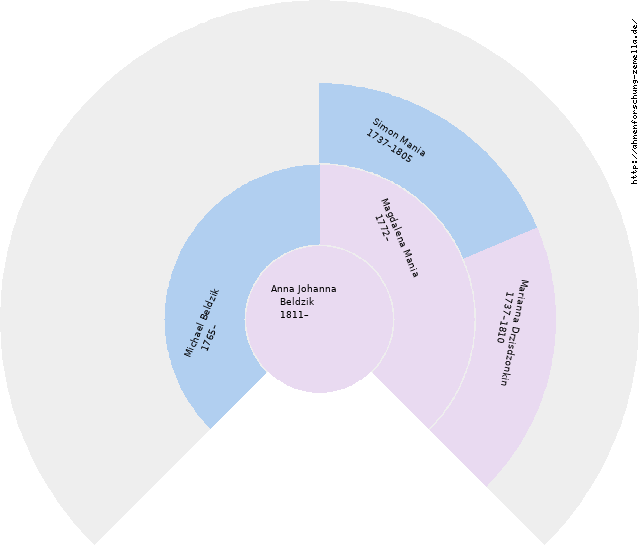 Fächerdiagramm von Anna Johanna Beldzik