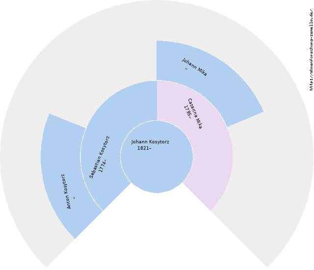 Fächerdiagramm von Johann Kosytorz