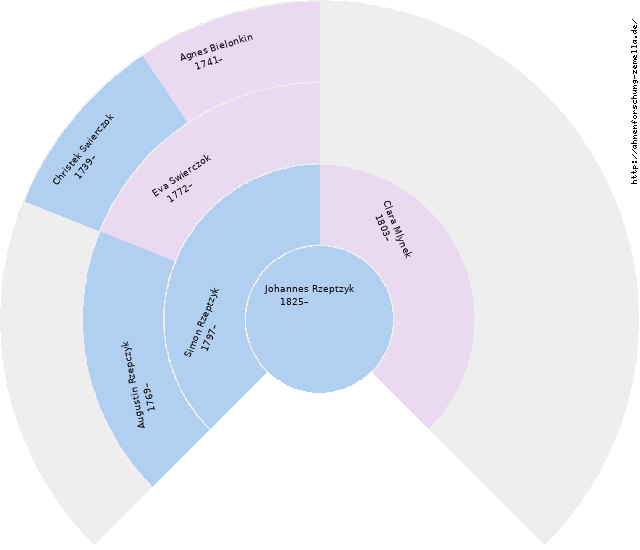 Fächerdiagramm von Johannes Rzeptzyk