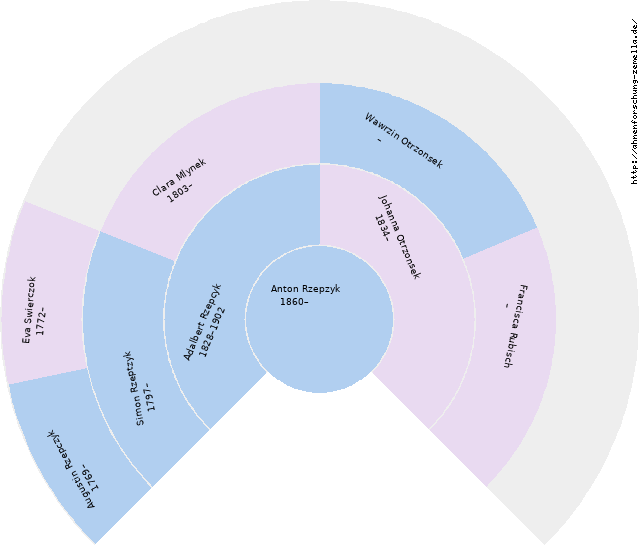 Fächerdiagramm von Anton Rzepzyk